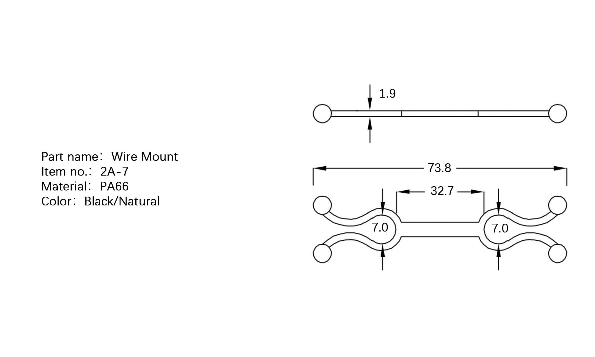 Plastic Wire Mount 2A-7